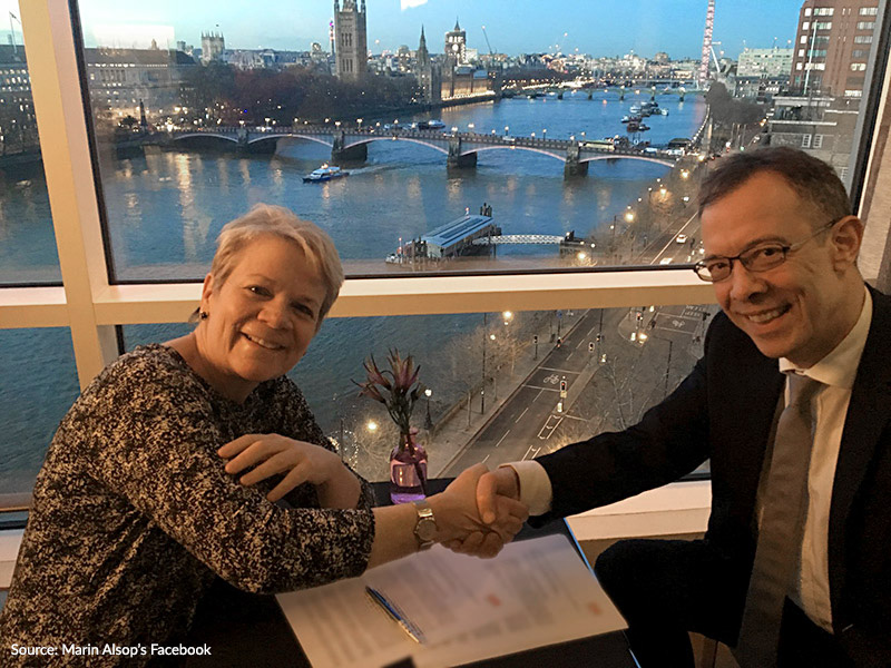Marin Alsop with Dr Christoph Becher, Managing Director of the ORF Vienna Radio Symphony Orchestra