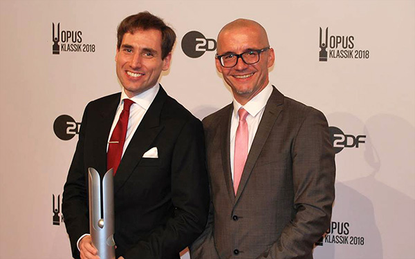 Pianist Boris Giltburg and Matthias Lutzweiler, CEO of Naxos Germany