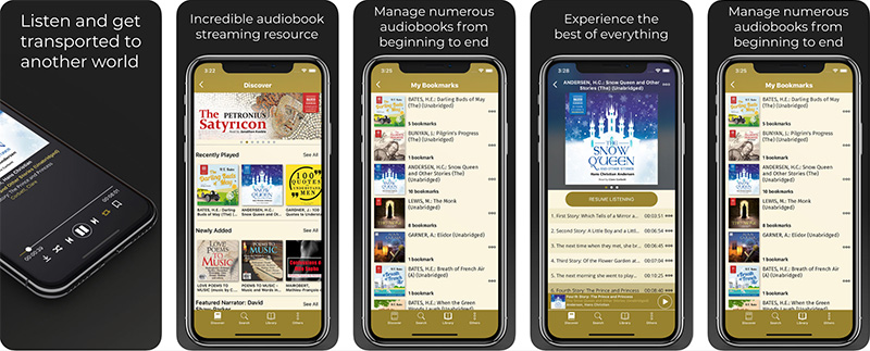 Naxos Spoken Word Library App features