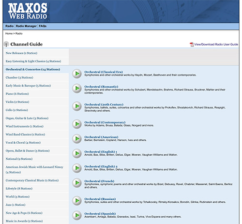 Naxos Web Radio - Radio