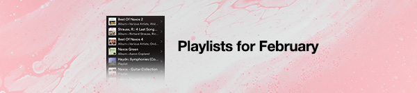 Playlists for February