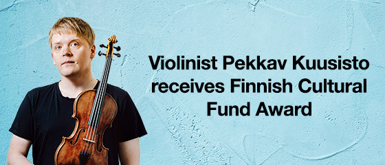 Violinist Pekka Kuusisto receives Finnish Cultural Fund Award