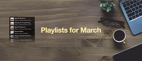 Playlists for March