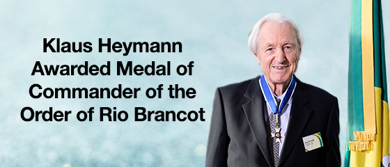 Klaus Heymann Awarded Medal of Commander of the Order of Rio Branco