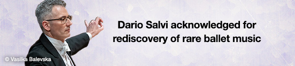 Dario Salvi acknowledged for rediscovery of rare ballet music