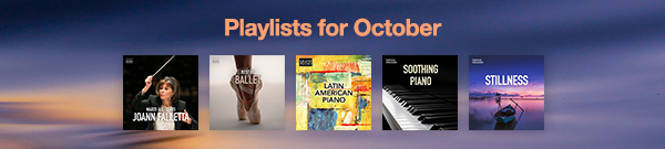 Playlists for October
