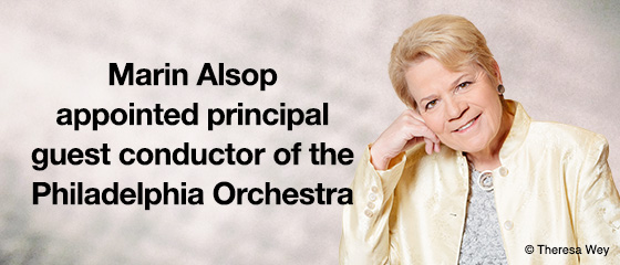 Marin Alsop appointed principal guest conductor of the Philadelphia Orchestra