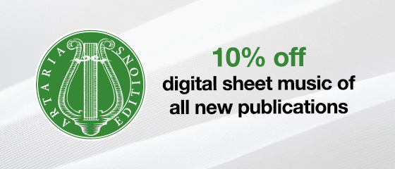 10% off digital sheet music of all new publications