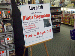 J&R Music & Computer World welcomes Klaus Heymann