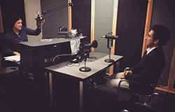 Classical Guitar Alive! host Tony Morris and guitarist Celil Refik Kaya during the interview