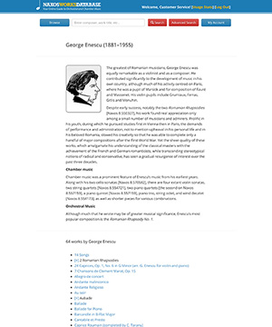 Naxos Works Database - Bio