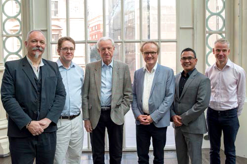 L-R: David Blake, Managing Director, Select UK; Jeremy Wilkinson, Head of Label, Opus Arte; Klaus Heymann, Chairman, Naxos Music Group; Erwin Stürzer, General Manager, Naxos Audiovisual Division; Rameses Villanueva, Chief Financial Officer, Naxos Music Group; Volker Schirp, Label Coordinator, Opus Arte
