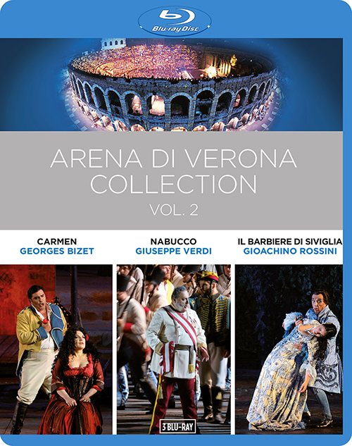 ARENA DI VERONA COLLECTION, Vol. 2 – Carmen / Nabucco / Il barbiere di Siviglia (Arena di Verona, 2014-2018) (3-DVD Boxed Set)
