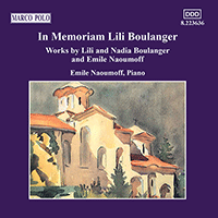BOULANGER, Lili and Nadia: In Memoriam Lili Boulanger