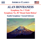 HOVHANESS Symphony  No. 1 ‘Exile’, Symphony No. 50 ‘Mount Saint Helens’