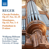 REGER, M.: Organ Works, Vol. 15 - 52 Easy Chorale Preludes: Nos. 16-35 / Monologe: Nos. 1-4 / Postludium in D minor (Rübsam)