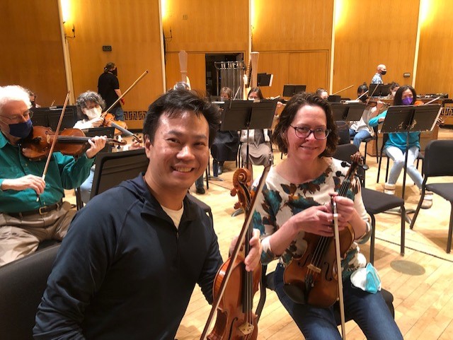 BPO Concertmaster Nikki Chooi and BPO Associate Concertmaster Amy Glidden