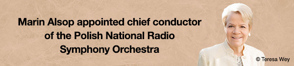 Marin Alsop appointed chief conductor of the Polish National Radio Symphony Orchestra