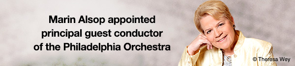 Marin Alsop appointed principal guest conductor of the Philadelphia Orchestra