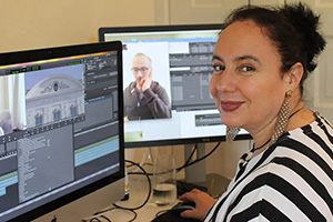 Bernadette Wegenstein editing The Conductor